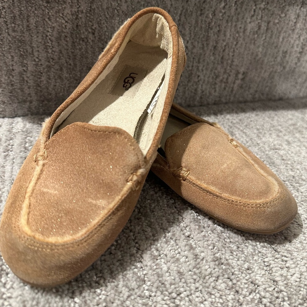 UGG Chestnut Suede Slip-On Shoes